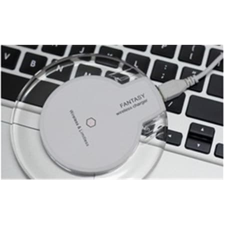 Ztech iPhone & Android Wireless Charging Pad with LED Lights - White ZT626485